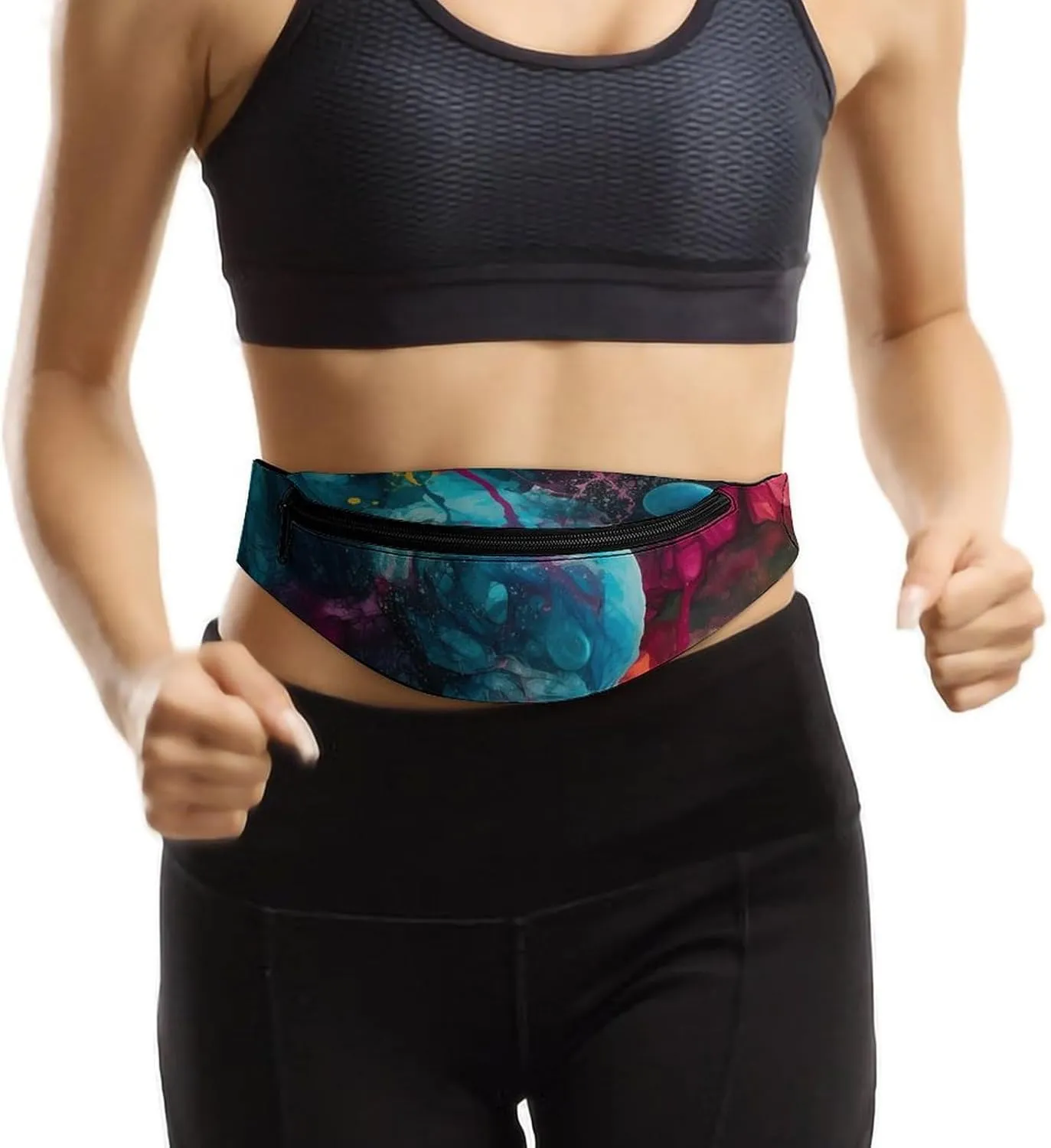 Colorful Art Fanny Pack for Women Men Waist Bag Waterproof Belt Bag with Adjustable Strap