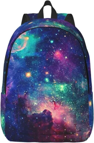 Colorful Galaxy Canvas Casual Lightweight Duffel Bag, Fashion Duffel Bag, Casual Daypack, Unisex Travel Backpack