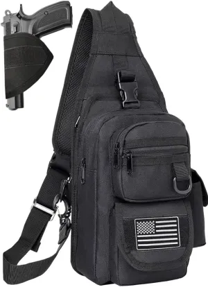 Concealed Carry Compact CCW Sling Bag Gun Sling Bag Everyday Carry Shoulder Bag Mens EDC Bag