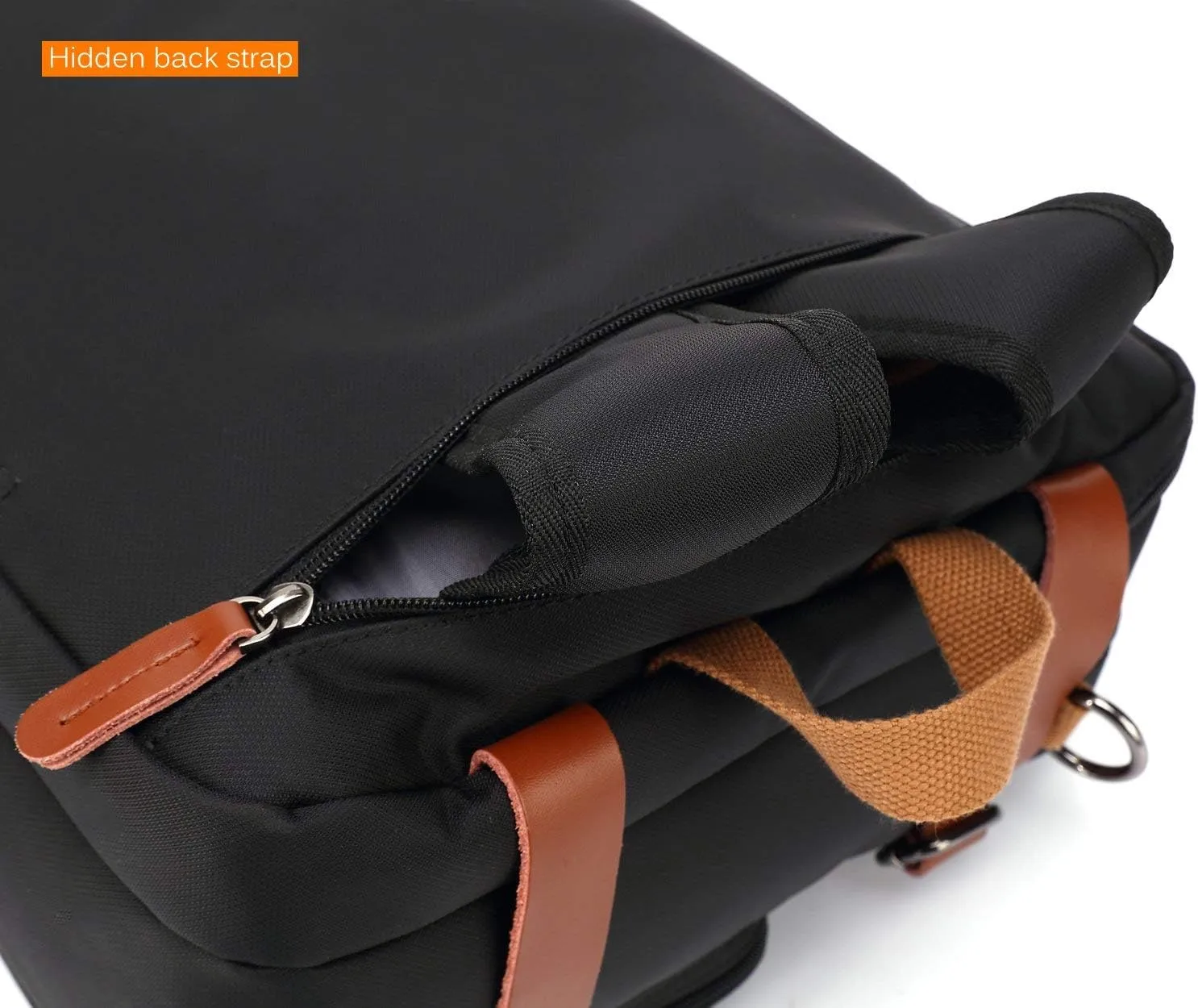 Convertible Backpack Messenger Shoulder Bag Laptop Case Handbag Business Briefcase Multi-Functional Travel Rucksack Fits 17.3 Inch Laptop for Men/Women (Black)
