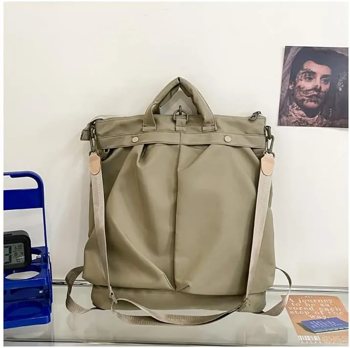 Convertible Backpack Tote Bag for Men and Women Vintage Travel Shoulder Crossbody Bag Large Capacity Commuter Handbag