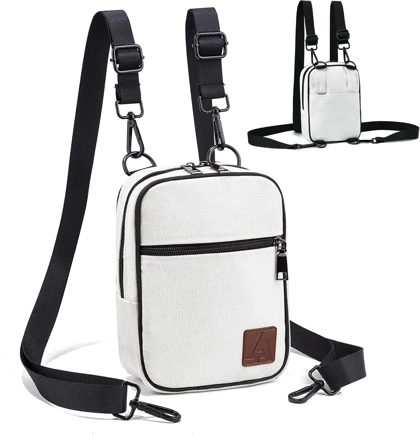Convertible Crossbody Bag for Men/Women,Adjustable Waist/Shoulder/Backpack with 2/3 Strap,Everyday Essentials Carrier