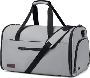 Convertible Garment Bags for Travel, 2 in 1 Garment Duffle Bag for Men Women, Waterproof Carry on Garment Bag with Shoe Compartment and Shoulder Strap, Foldable Travel Suit Bag for Hanging Clothes