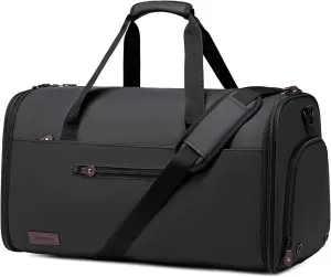Convertible Garment Bags for Travel, 2 in 1 Garment Duffle Bag for Men Women, Waterproof Carry on Garment Bag with Shoe Compartment and Shoulder Strap, Foldable Travel Suit Bag for Hanging Clothes