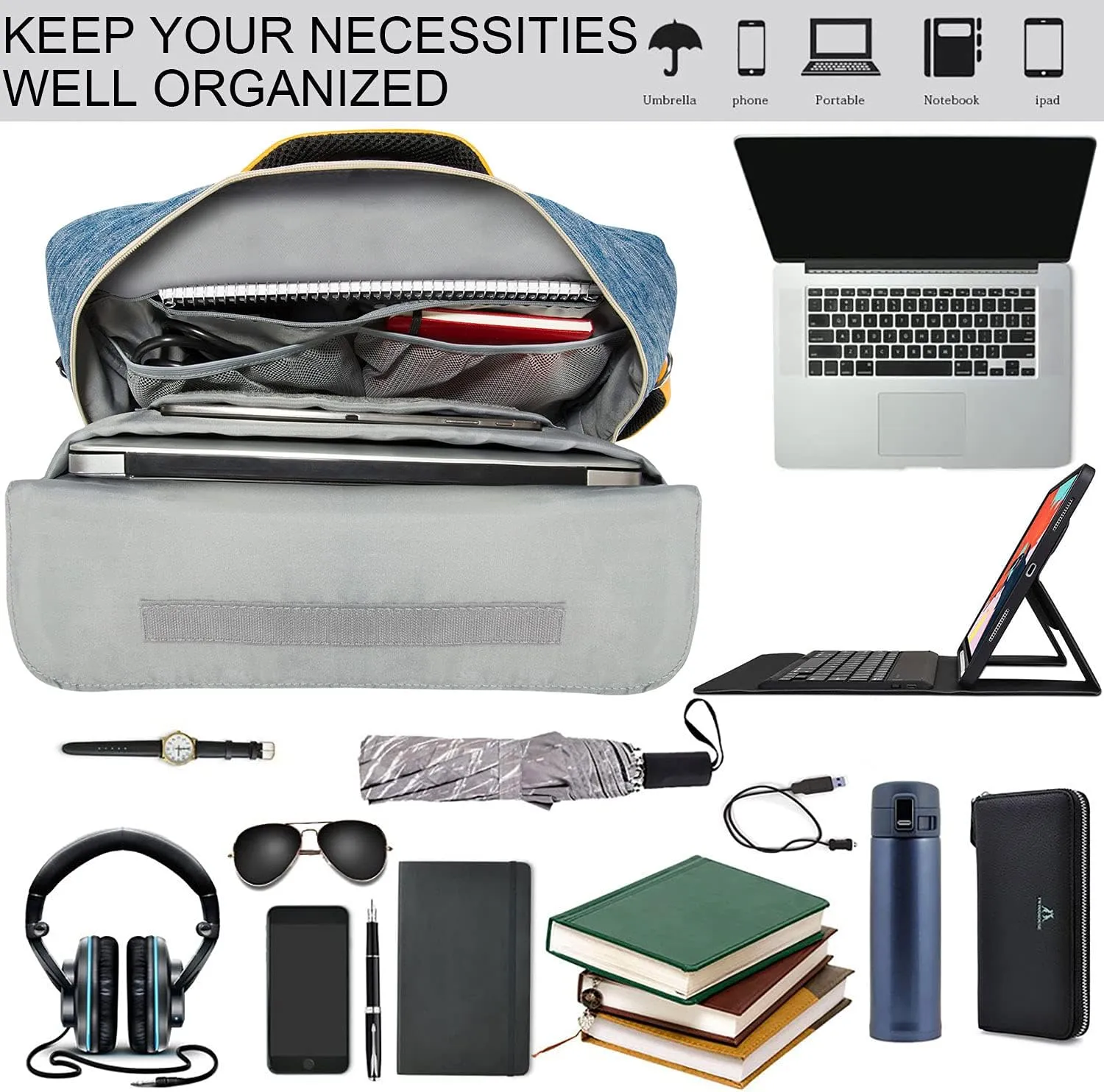 Convertible Laptop Shoulder Bag 13 14 15 15.6 17.3 Inch for Men Women Business Travel