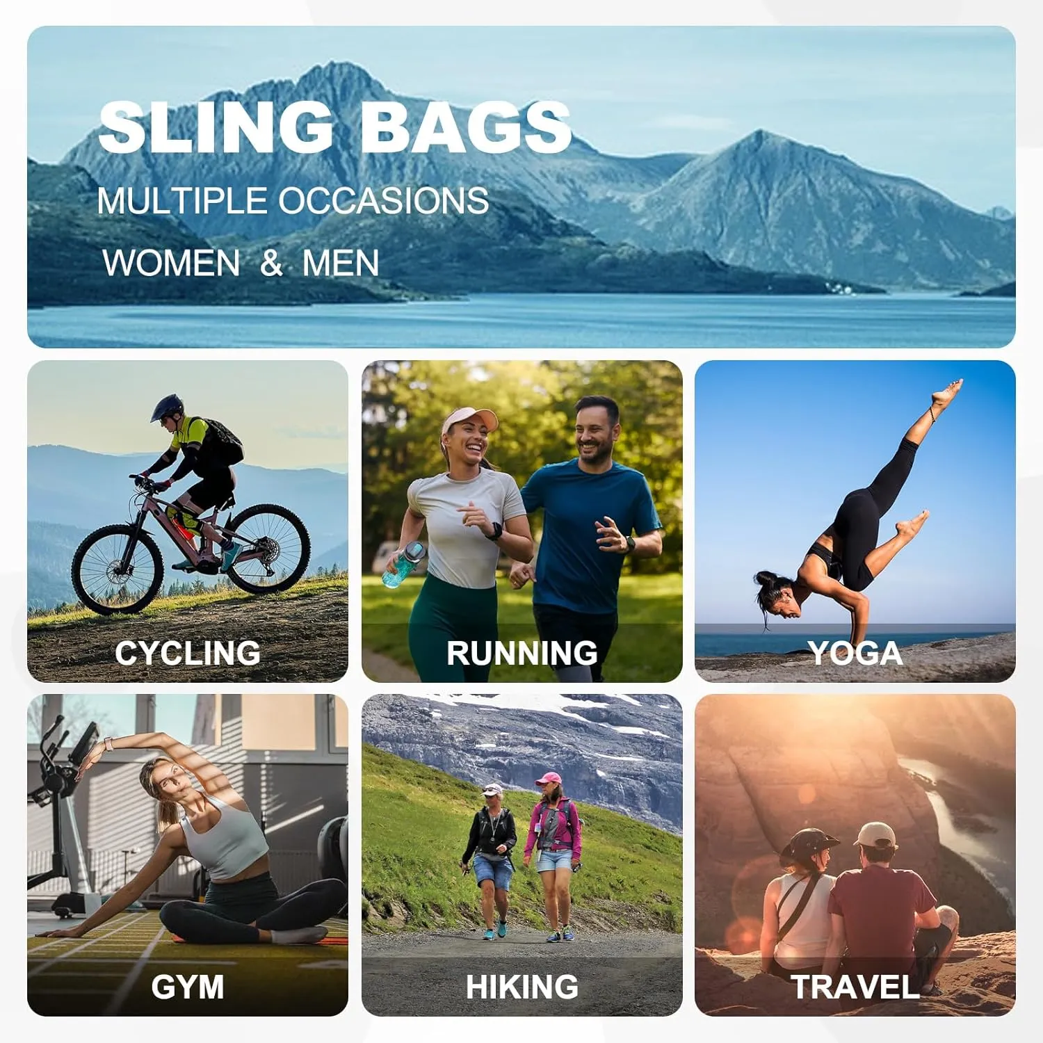 Convertible Sling Bag Crossbody Backpack, 11-Inch Pads Bags with Headphone Jack Shoulder Bag Casual Pack for Women Hiking Travel Cycling (Dark Blue)