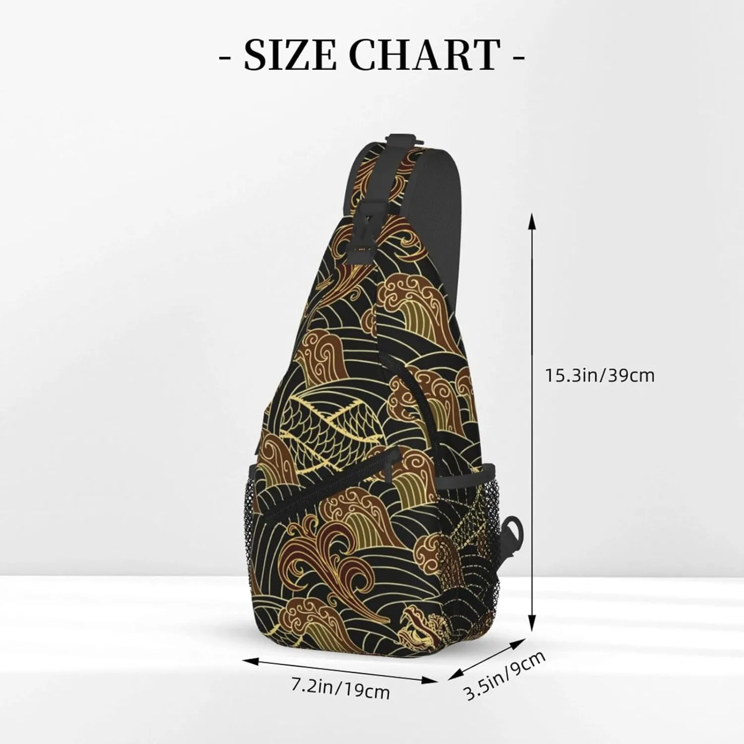 Cool Dragon Crossbody Sling Backpack Sling Bag Travel Hiking Chest Bag Dragon Daypack for Men Women