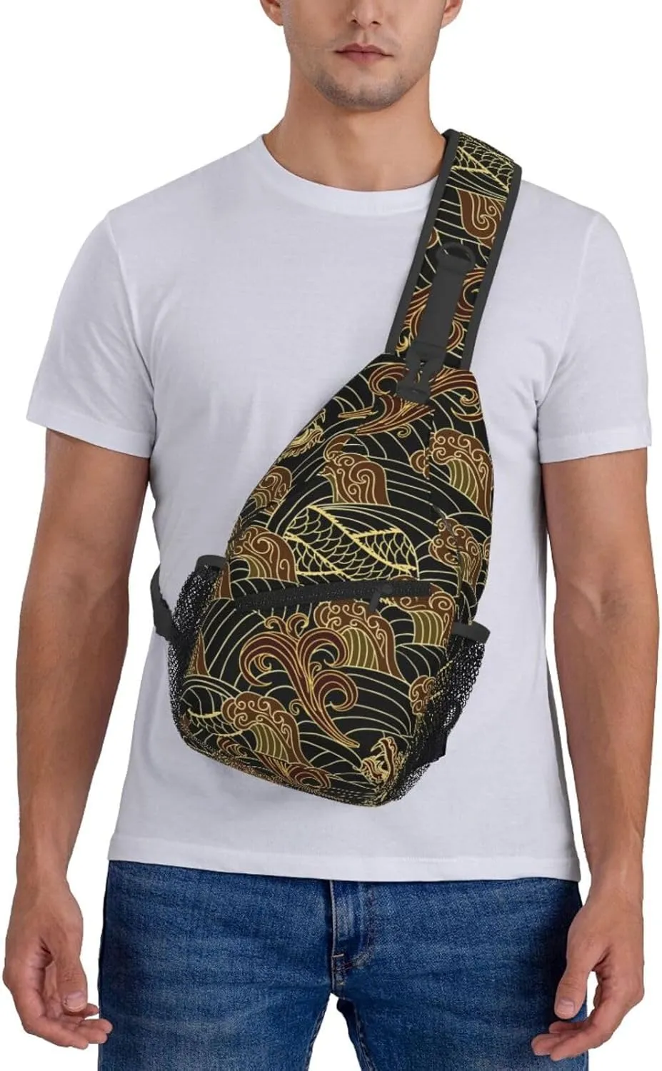 Cool Dragon Crossbody Sling Backpack Sling Bag Travel Hiking Chest Bag Dragon Daypack for Men Women