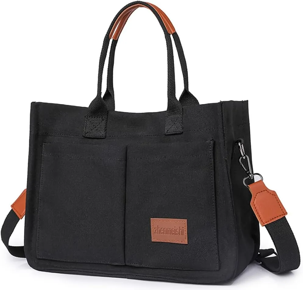 Corduroy Tote Bag for Women Fashion Multi-pocket Handbags Casual Crossbody Hobo Bag Cute Satchel Shoulder Bag 2024