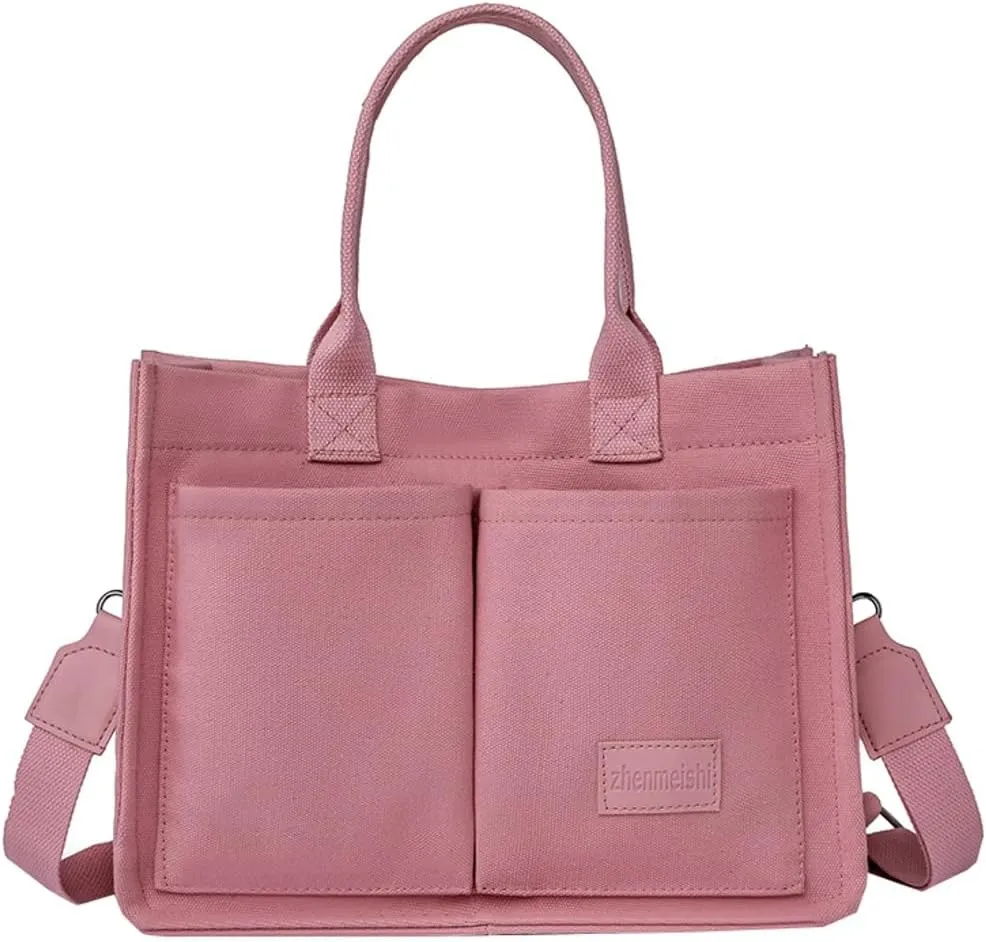 Corduroy Tote Bag for Women Fashion Multi-pocket Handbags Casual Crossbody Hobo Bag Cute Satchel Shoulder Bag 2024