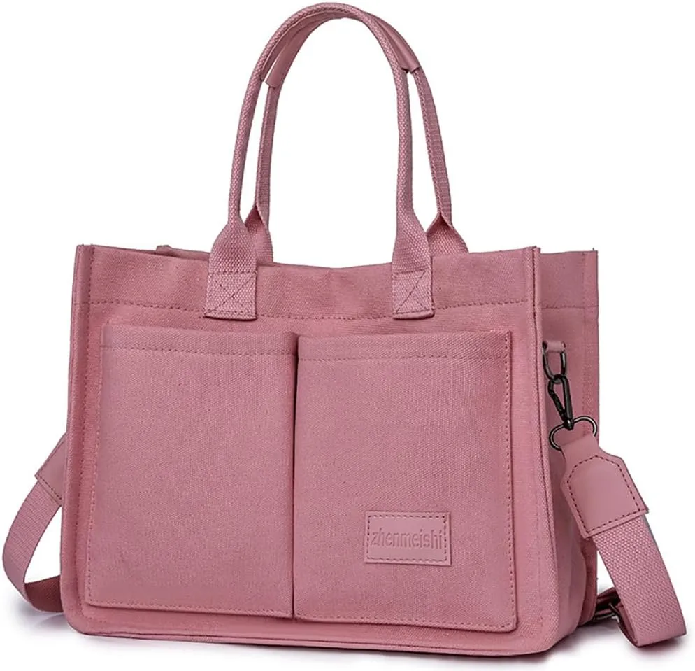 Corduroy Tote Bag for Women Fashion Multi-pocket Handbags Casual Crossbody Hobo Bag Cute Satchel Shoulder Bag 2024