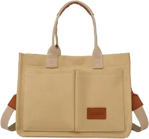 Corduroy Tote Bag for Women Fashion Multi-pocket Handbags Casual Crossbody Hobo Bag Cute Satchel Shoulder Bag 2024