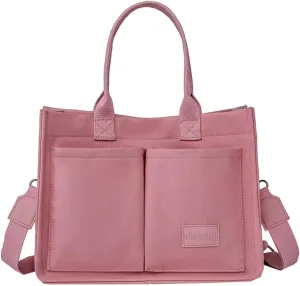 Corduroy Tote Bag for Women Fashion Multi-pocket Handbags Casual Crossbody Hobo Bag Cute Satchel Shoulder Bag 2024