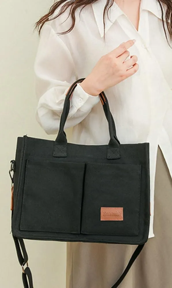 Corduroy Tote Bag for Women Fashion Multi-pocket Handbags Casual Crossbody Hobo Bag Cute Satchel Shoulder Bag 2024