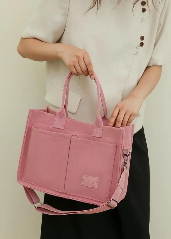 Corduroy Tote Bag for Women Fashion Multi-pocket Handbags Casual Crossbody Hobo Bag Cute Satchel Shoulder Bag 2024