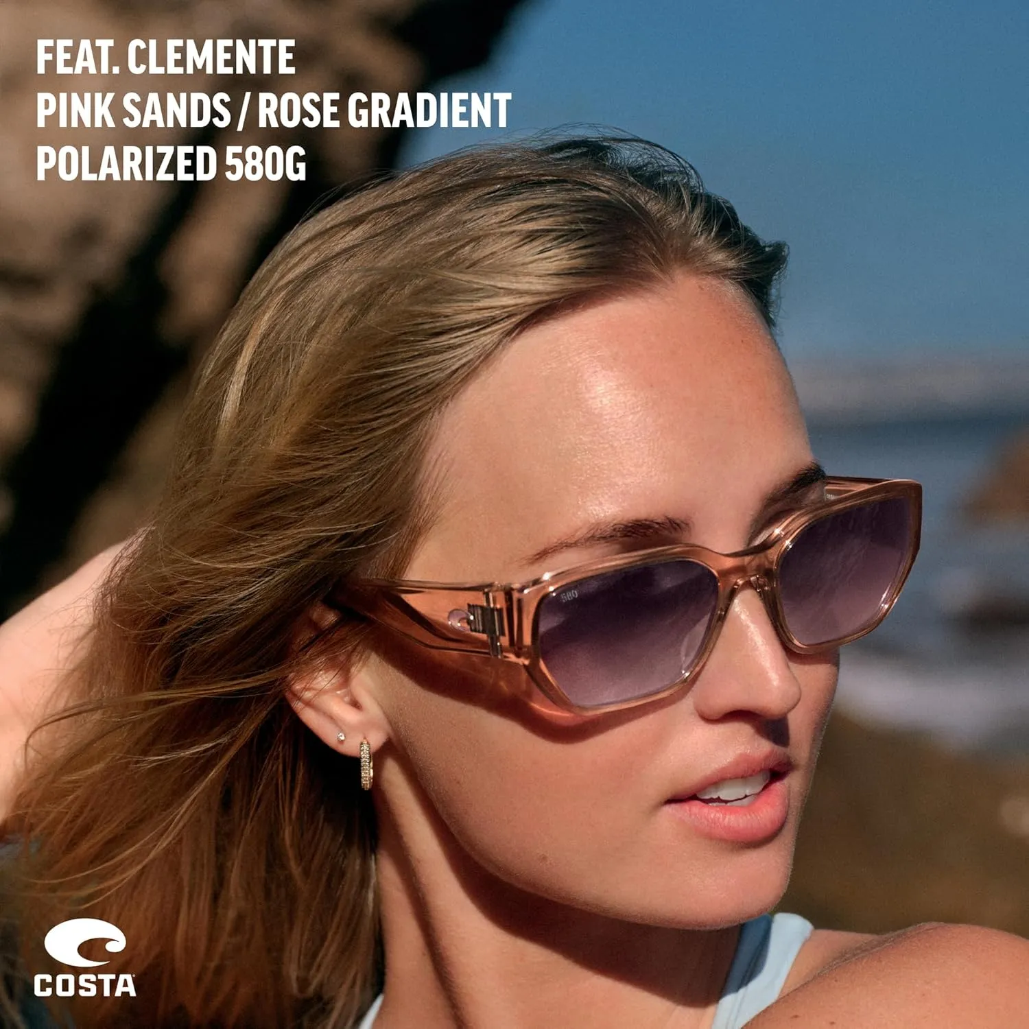 Costa Del Mar Clemente Rectangular Sunglasses