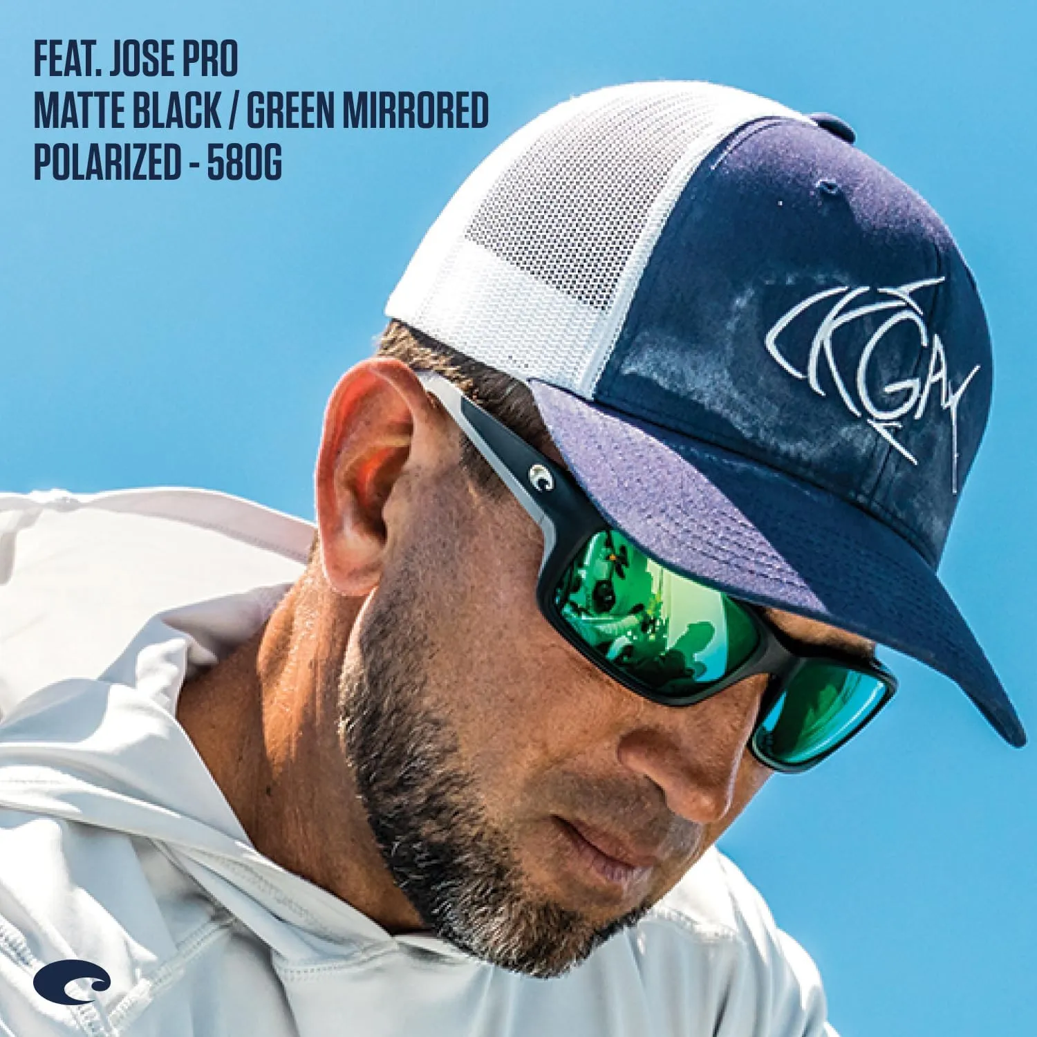 Costa del Mar Men's Jose Pro Rectangular Sunglasses