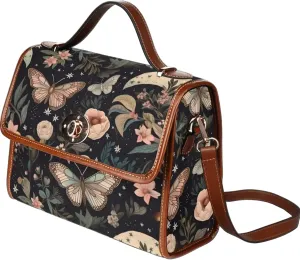 Cottagecore Witchy Satchel Purse, Goblincore Mushroom Handbag, Fairycore, Witchcore, Pagan Accessories, Celestial, Forestcore