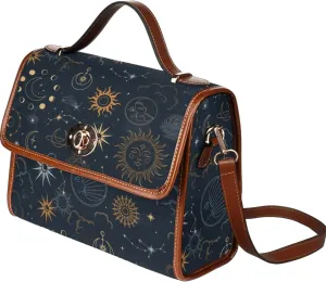 Cottagecore Witchy Satchel Purse, Goblincore Mushroom Handbag, Fairycore, Witchcore, Pagan Accessories, Celestial, Forestcore