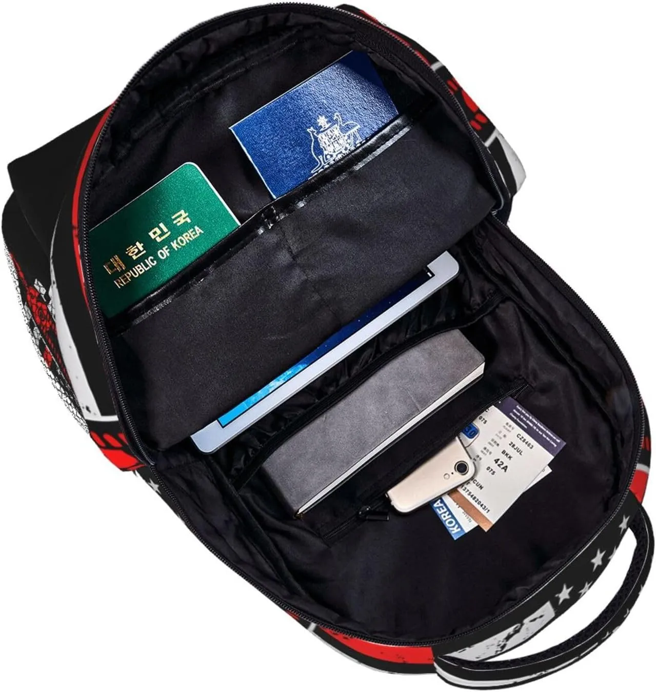Crane Operator American Flag Casual Backpacks Sport Backpack Travel Rucksack Canvas Daypack Workout Bags with Pockets for Gym Working Hiking