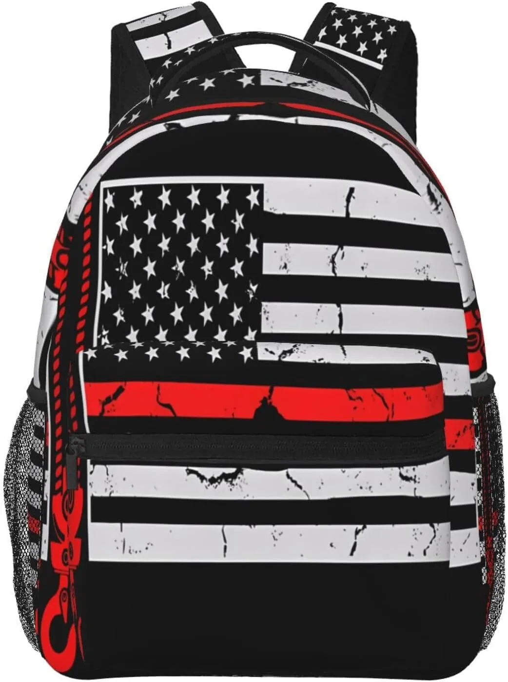 Crane Operator American Flag Casual Backpacks Sport Backpack Travel Rucksack Canvas Daypack Workout Bags with Pockets for Gym Working Hiking