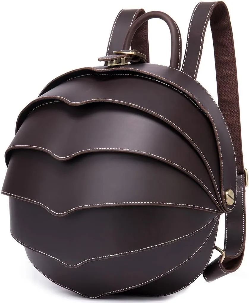 Crazy Horse Leather Backpack Day Pack Travel Bag for(E)