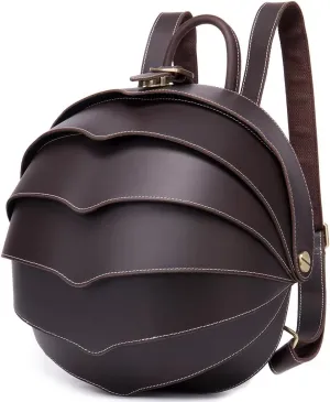 Crazy Horse Leather Backpack Day Pack Travel Bag for(E)