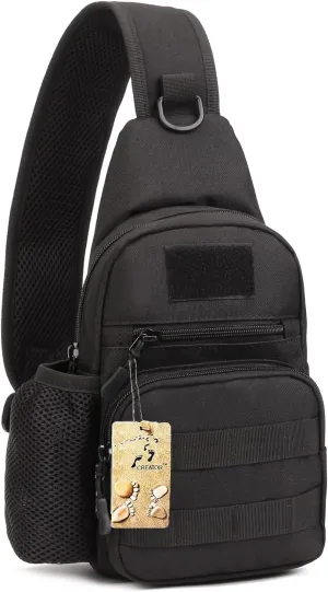CREATOR Tactical Sling Bag Shoulder Backpack Military MOLLE Crossbody Bag Chest Pack Hiking Daypack