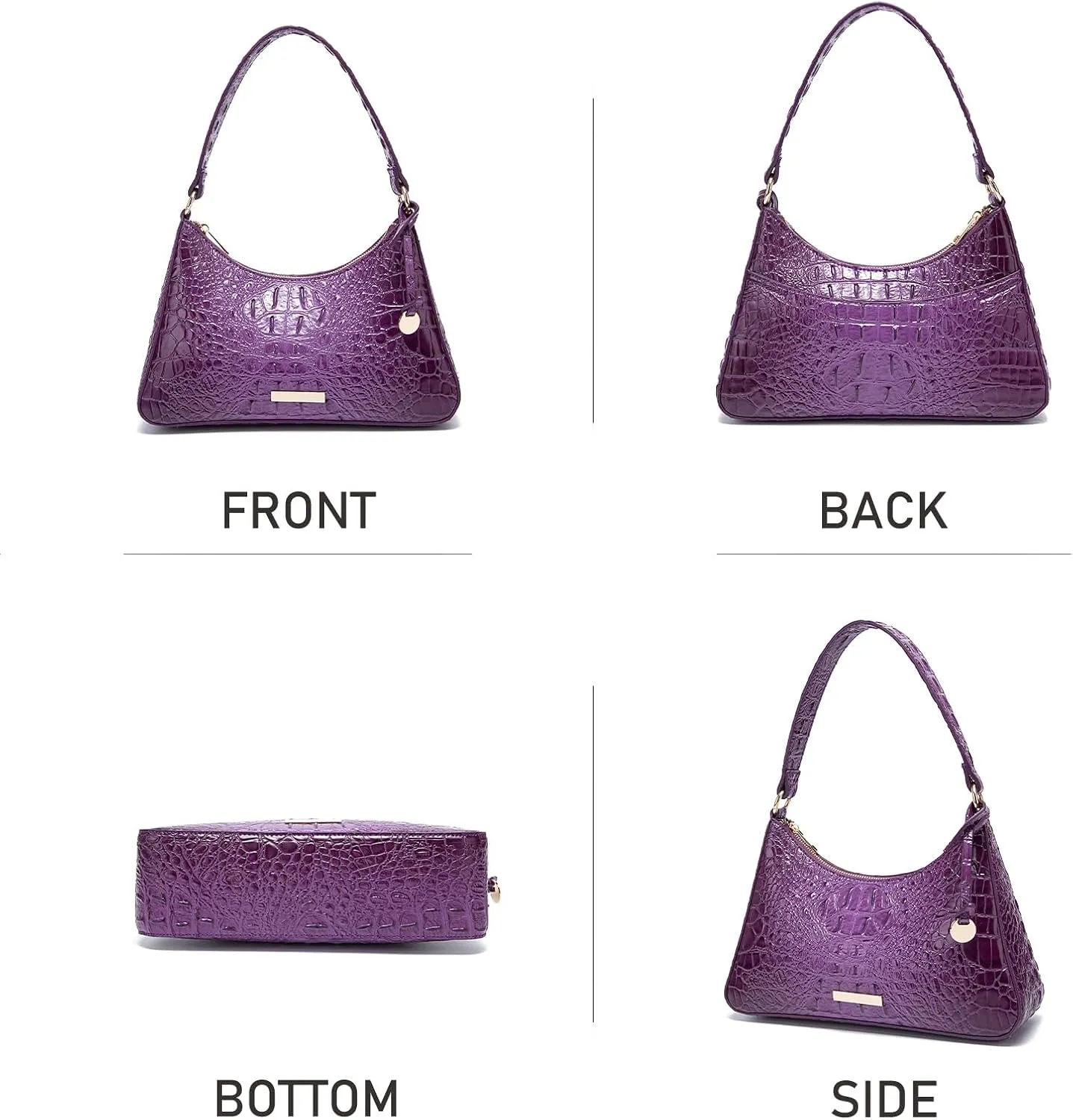 crocodile-embossed Hobo Purse for Women Large Shoulder Purses and Handbags Tote Bags