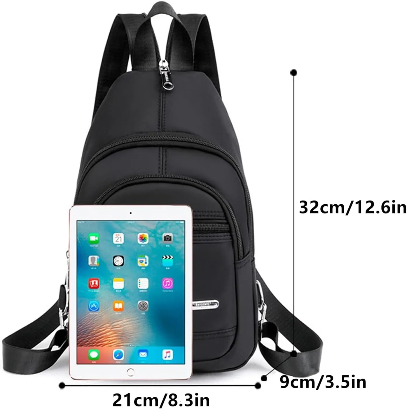 Crossbody Bag Convertible Backpack Small Sling Bag for Women Men Chest Bag Casual Daypack (Wine red)