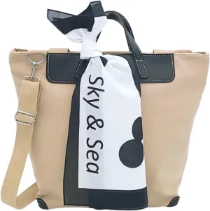 Crossbody Bag for Women, Black Top Handle, Large Tote Bags for Women, Purse, Canvas Tote Bag with Zipper, Interior Pockets, Removable Scarf, Everyday, Work, Shopping, or Beach Bag