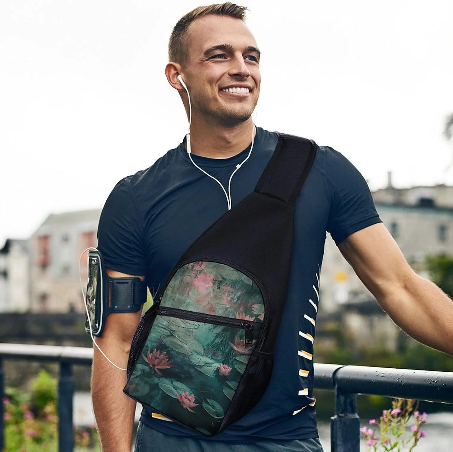 Crossbody Bag for Women Men Sling Bag A Hand Drawn Tiger Chest Bag Crossbody Adjustable Shoulder Bag