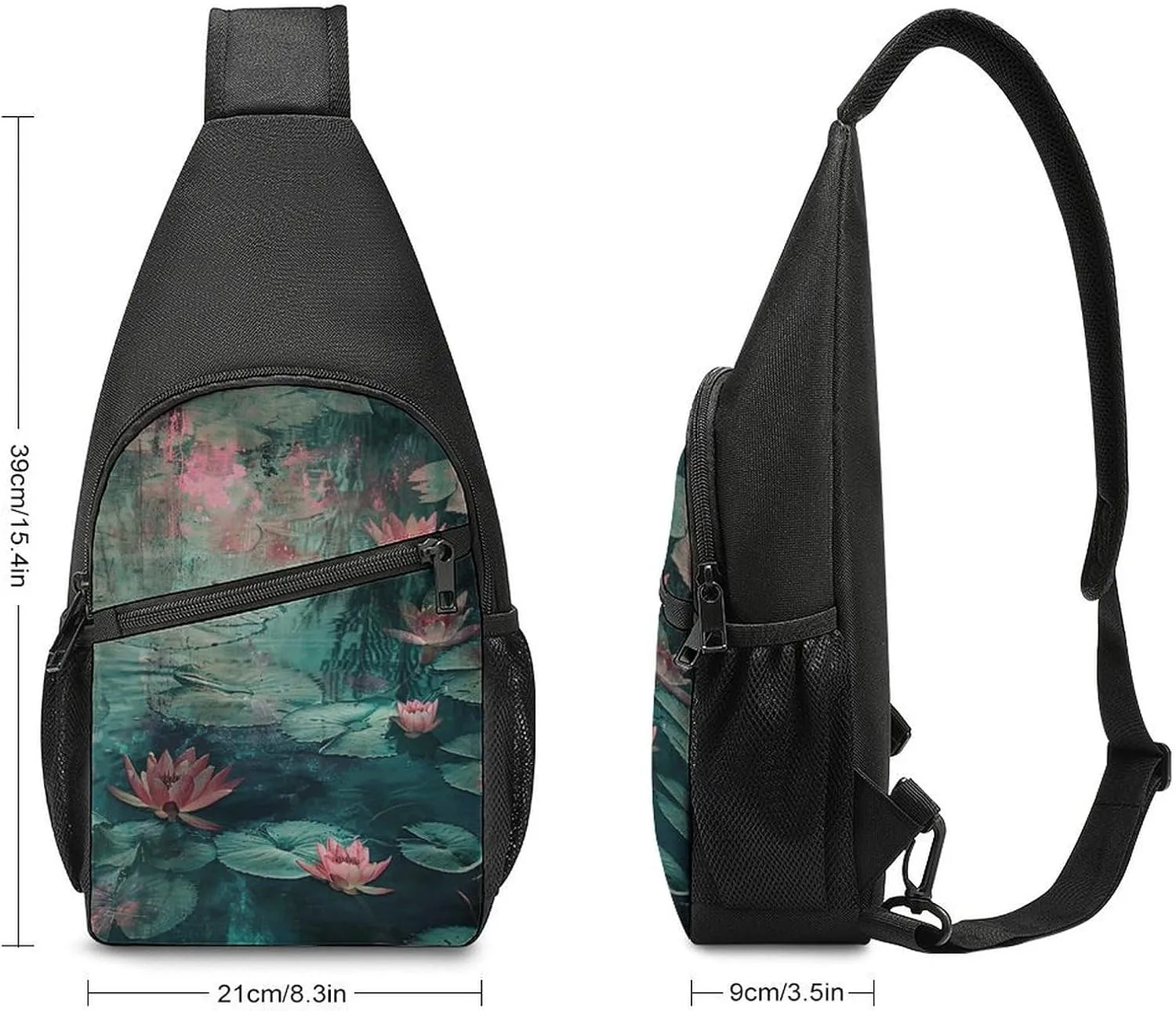 Crossbody Bag for Women Men Sling Bag A Hand Drawn Tiger Chest Bag Crossbody Adjustable Shoulder Bag
