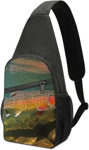 Crossbody Bag for Women Men Sling Bag Cute Little Fox Chest Bag Crossbody Adjustable Shoulder Bag