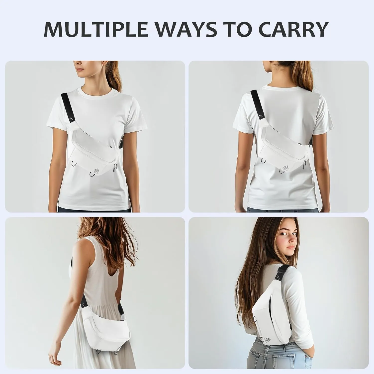 Crossbody Bag for Women Men, Sling Bag for Travel Hiking Walking Cycling