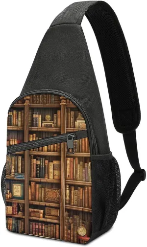 Crossbody Bag for Women Men Sling Bag Light Blue Pizza Slice Chest Bag Crossbody Adjustable Shoulder Bag