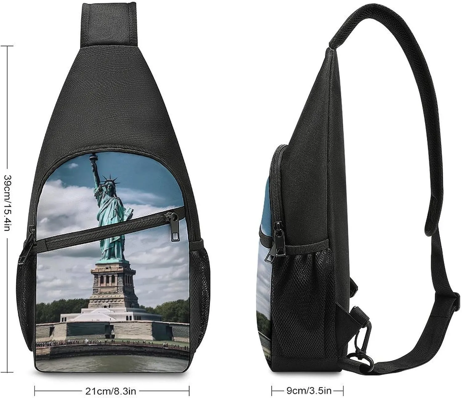 Crossbody Bag for Women Men Sling Bag Wild Elk Chest Bag Crossbody Adjustable Shoulder Bag