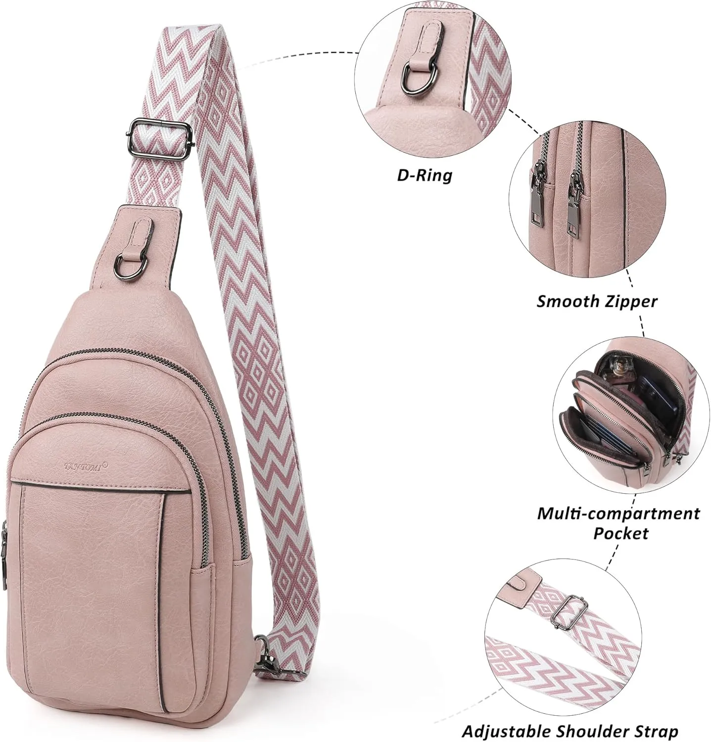 Crossbody Bags for Women, Fashion Small Sling Bag Travel Fanny Packs with Adjustable Shoulder Strap