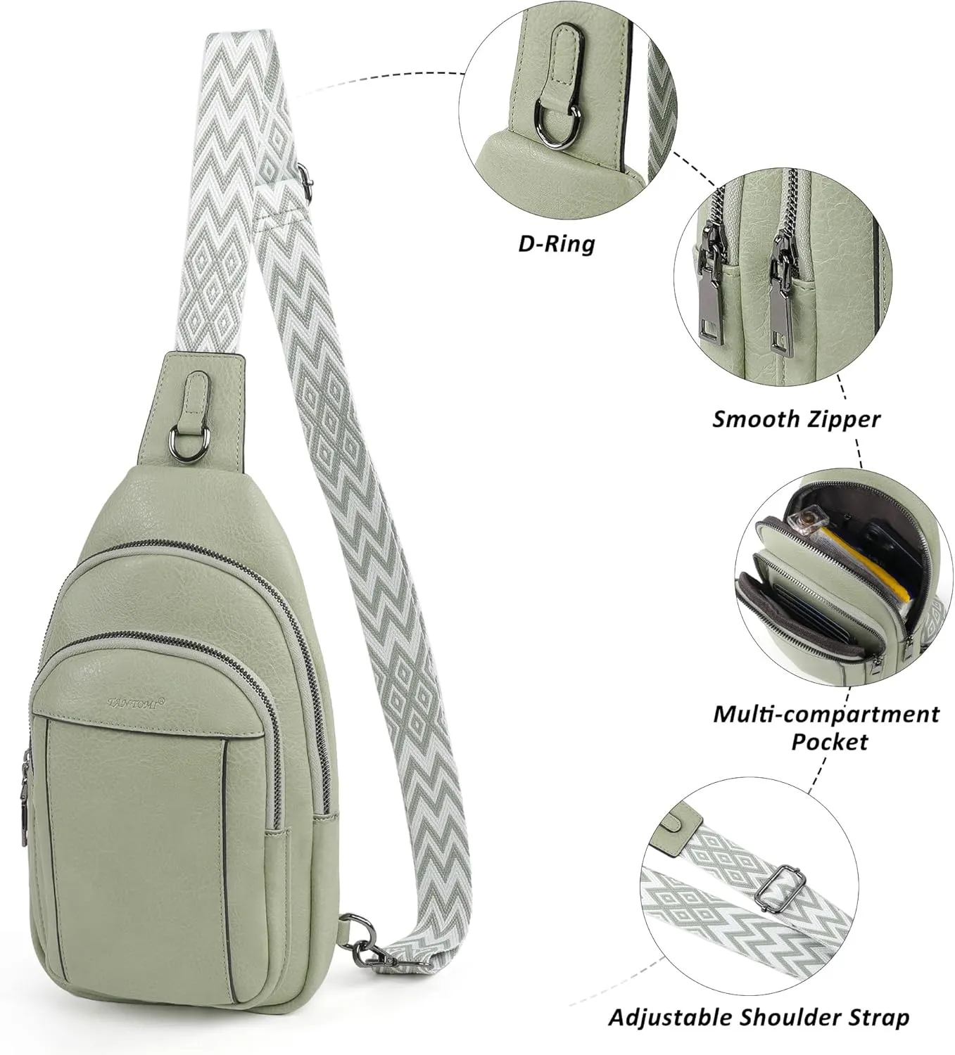 Crossbody Bags for Women, Fashion Small Sling Bag Travel Fanny Packs with Adjustable Shoulder Strap