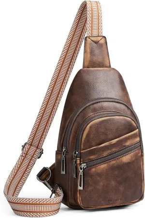 Crossbody Bags for Women Men Sling Bag 5 Pockets Fanny Pack Sling Backpack Chest Daypack Travel Purse Anti Theft