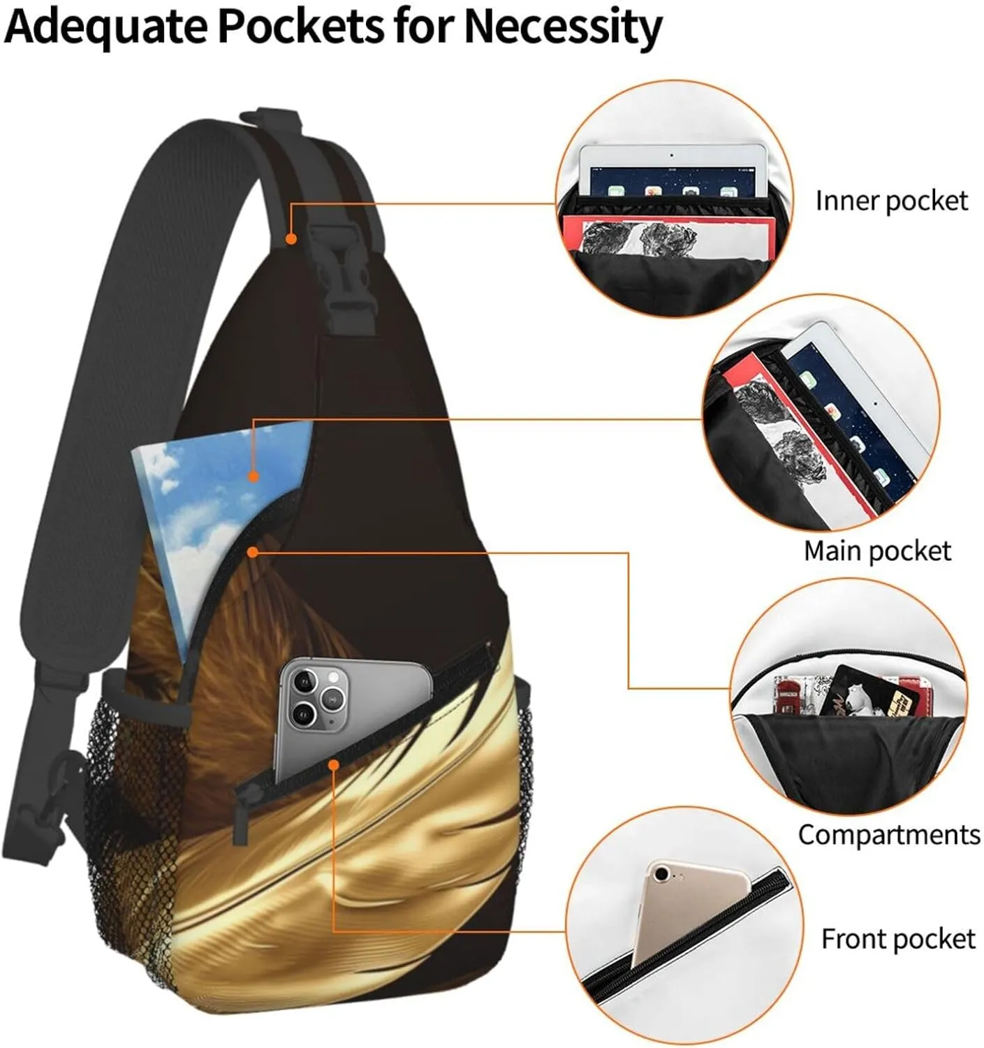 Crossbody Bags for Women Men Trendy Sling Bag Casual Chest Bag Grand canal in Italy Shoulder Bag for Travel Sport