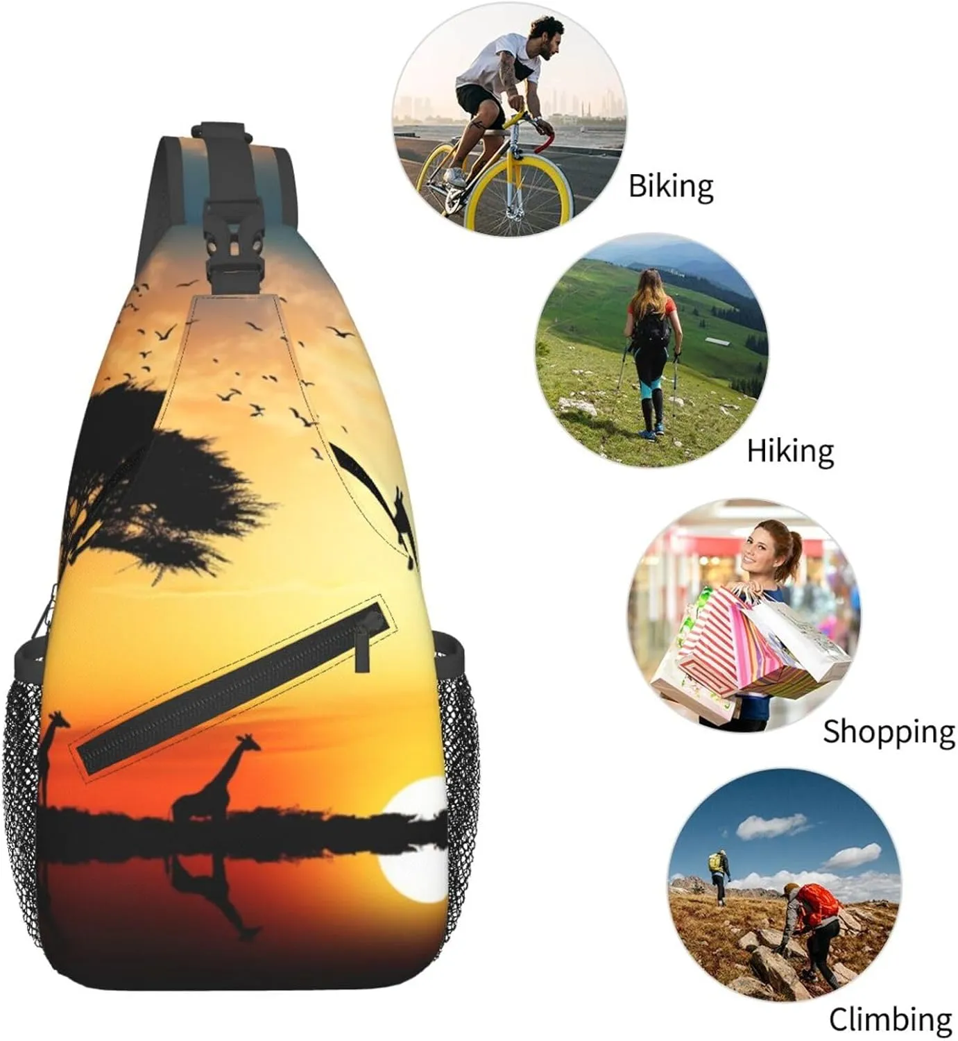 Crossbody Bags for Women Men Trendy Sling Bag Casual Chest Bag Grand canal in Italy Shoulder Bag for Travel Sport