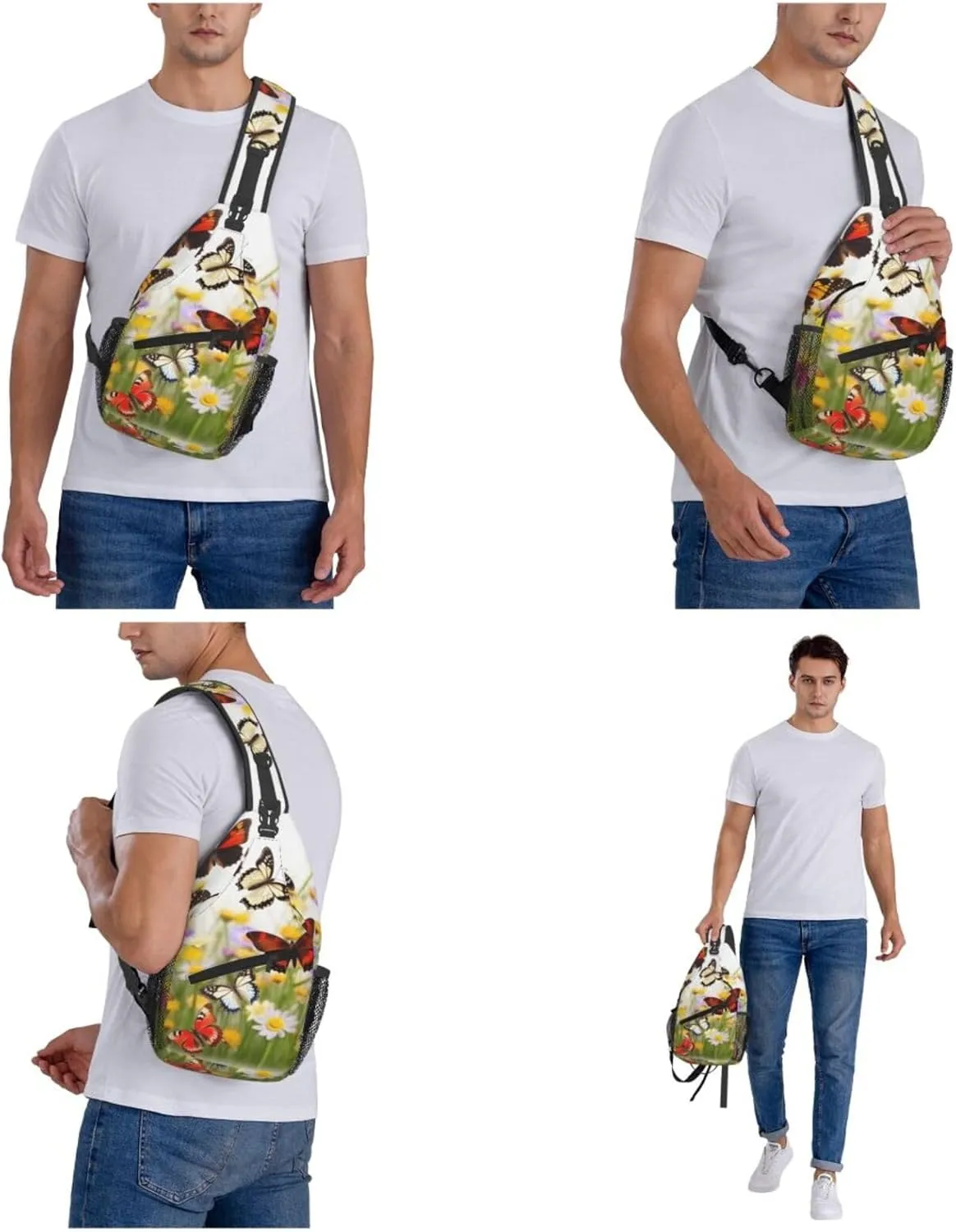Crossbody Bags for Women Men Trendy Sling Bag Casual Chest Bag Halloween Night Sky Shoulder Bag for Travel Sport
