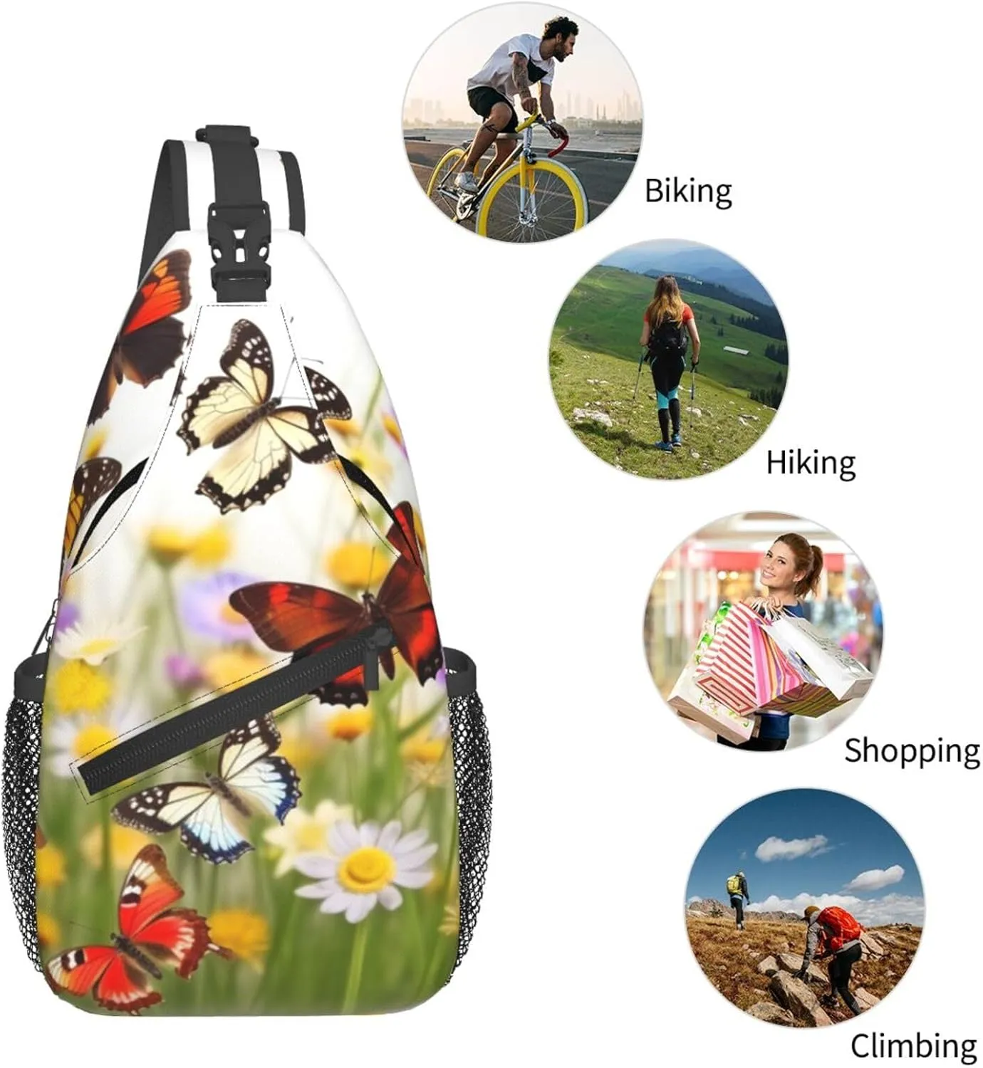 Crossbody Bags for Women Men Trendy Sling Bag Casual Chest Bag Halloween Night Sky Shoulder Bag for Travel Sport