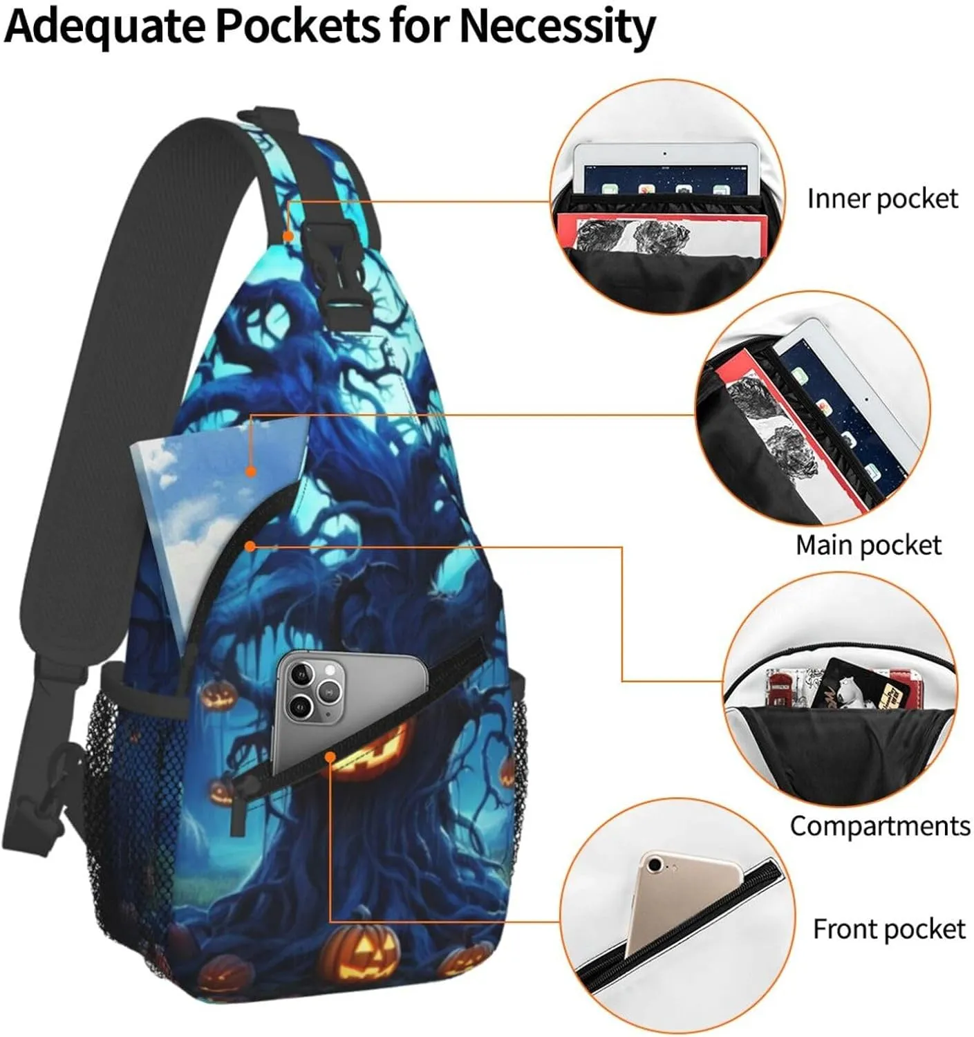Crossbody Bags for Women Men Trendy Sling Bag Casual Chest Bag Heron Shoulder Bag for Travel Sport