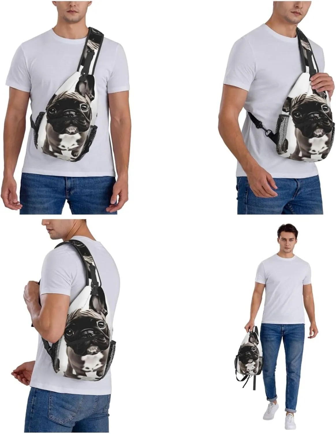 Crossbody Bags for Women Men Trendy Sling Bag Casual Chest Bag Japanese Crane Shoulder Bag for Travel Sport