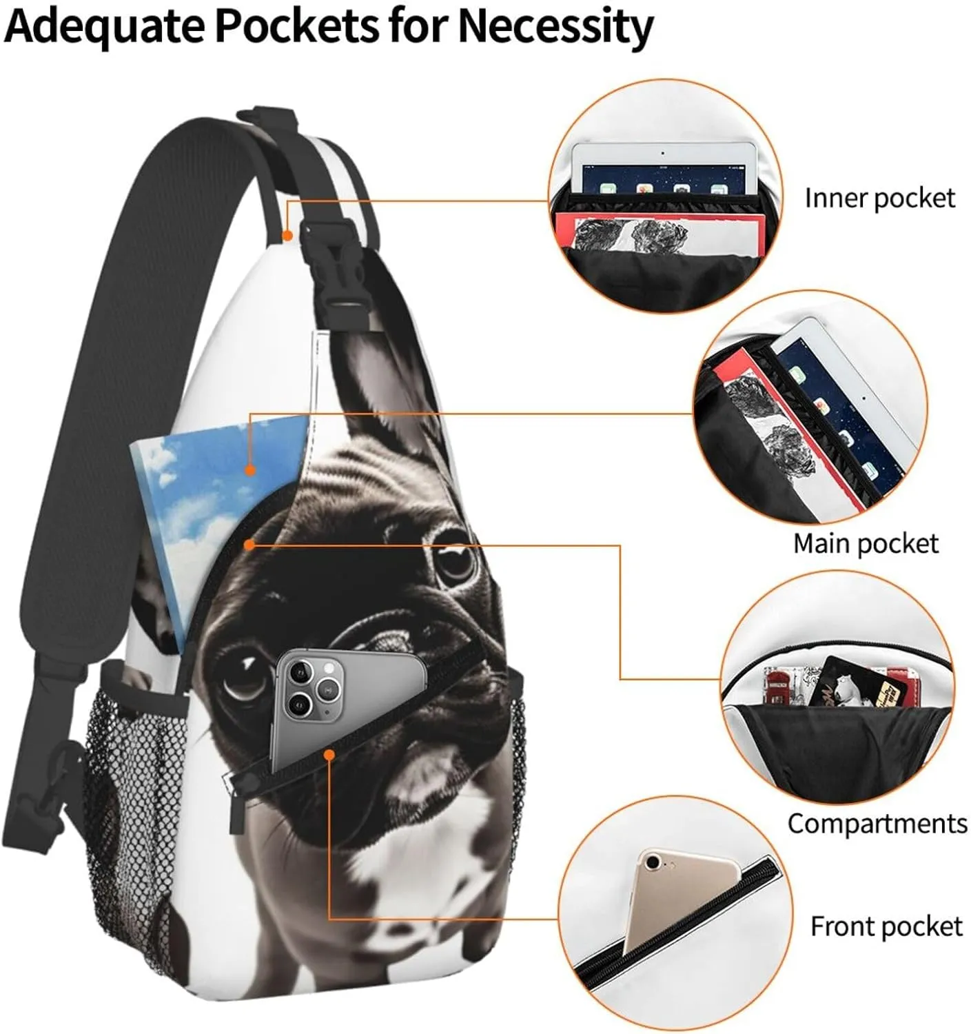 Crossbody Bags for Women Men Trendy Sling Bag Casual Chest Bag Japanese Crane Shoulder Bag for Travel Sport
