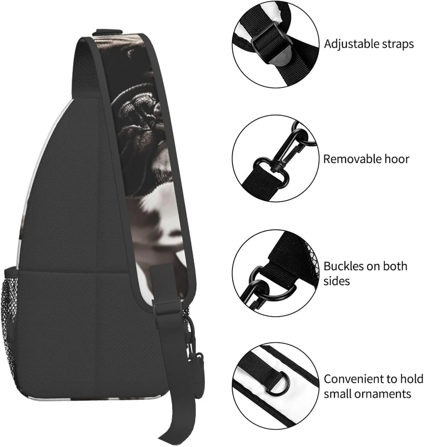 Crossbody Bags for Women Men Trendy Sling Bag Casual Chest Bag Japanese Crane Shoulder Bag for Travel Sport
