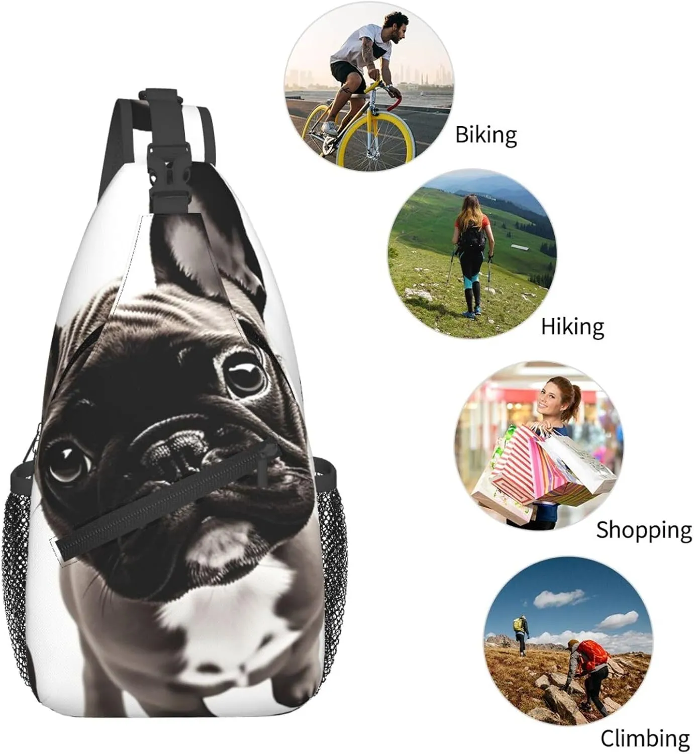 Crossbody Bags for Women Men Trendy Sling Bag Casual Chest Bag Japanese Crane Shoulder Bag for Travel Sport