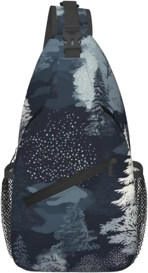 Crossbody Bags for Women Men Trendy Sling Bag Casual Chest Bag Two Rabbits Drinking Tea Shoulder Bag for Travel Sport